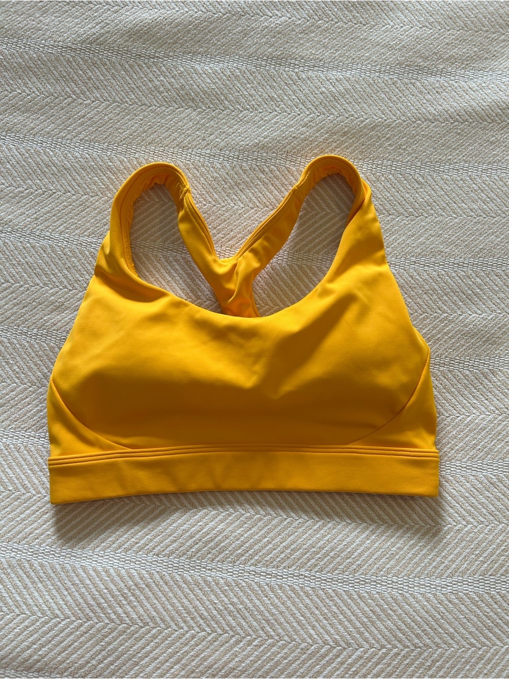 Athleta Bright Yellow Racerback Sports Bra